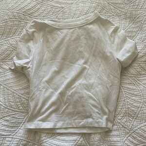 Wild fable cropped white tee